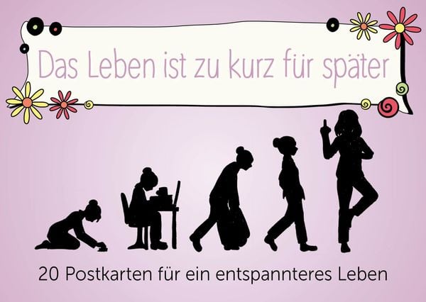 Produktbild: Das Leben ist zu kurz für später - Postkartenbuch