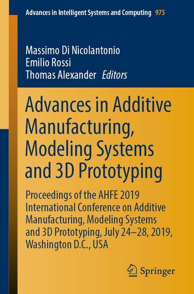 Produktbild: Advances in Additive Manufacturing, Modeling Systems and 3D Prototyping