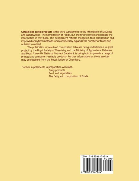 Produktbild: Cereals and Cereal Products