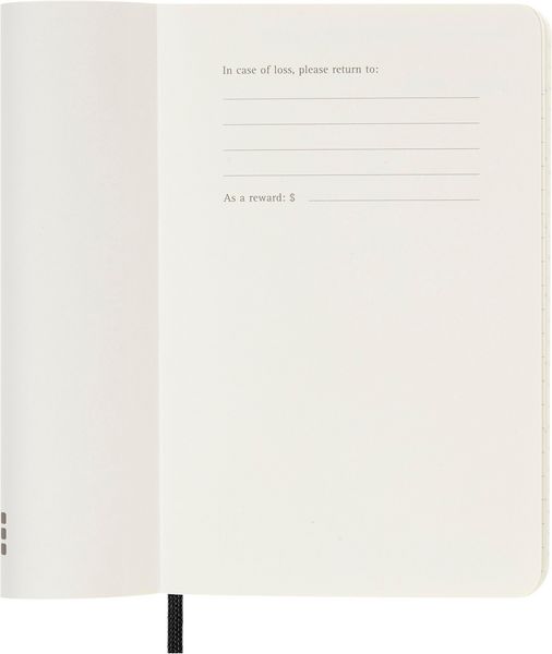 Moleskine 18 Monate Wochenkalender 2025/2026, P/A6, 1 Wo = 1 Seite, Rechts Linierte Seite, Weicher Einband, Schwarz