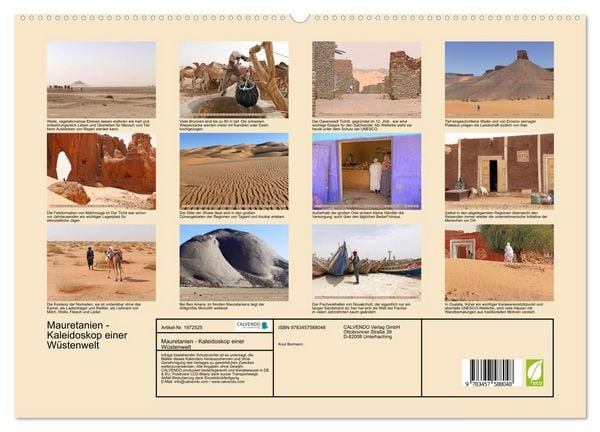 Produktbild: Mauretanien - Kaleidoskop einer W&uuml;stenwelt (hochwertiger Premium Wandkalender 2026 DIN A2 quer), Kunstdruck in Hochglanz
