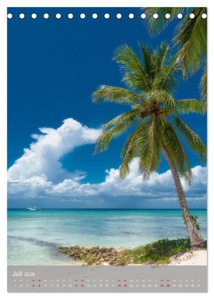 Produktbild: Karibischer Traum Isla Saona (Tischkalender 2026 DIN A5 hoch), CALVENDO Monatskalender