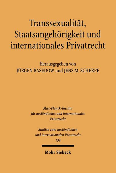 Produktbild: Transsexualit&auml;t, Staatsangeh&ouml;rigkeit und internationales Privatrecht