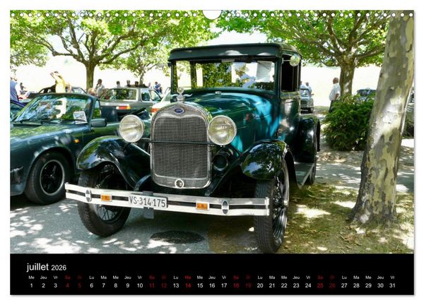 Produktbild: VOITURES VINTAGE (Calendrier mural 2026 DIN A3 vertical), CALVENDO calendrier mensuel