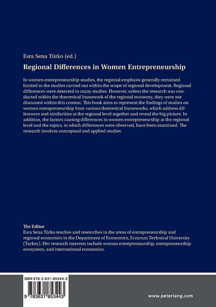 Produktbild: Regional Differences in Women Entrepreneurship