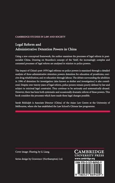 Produktbild: Legal Reform and Administrative Detention Powers in China