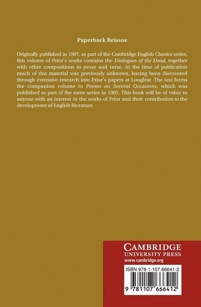 Produktbild: The Writings of Matthew Prior