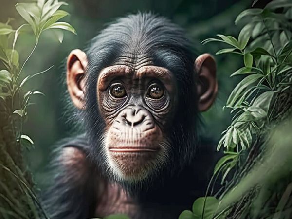 Produktbild: CALVENDO Puzzle Junger Schimpanse | 1000 Teile Lege-Gr&ouml;&szlig;e 64x48cm Foto-Puzzle f&uuml;r gl&uuml;ckliche Stunden