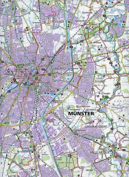 Produktbild: KOMPASS Wanderkarte M&uuml;nster, Osnabr&uuml;ck