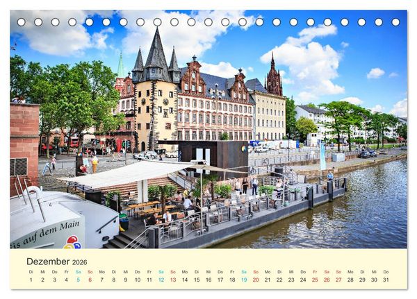 Produktbild: Frankfurt am Main - Finanzen und Geschichte (Tischkalender 2026 DIN A5 quer), CALVENDO Monatskalender