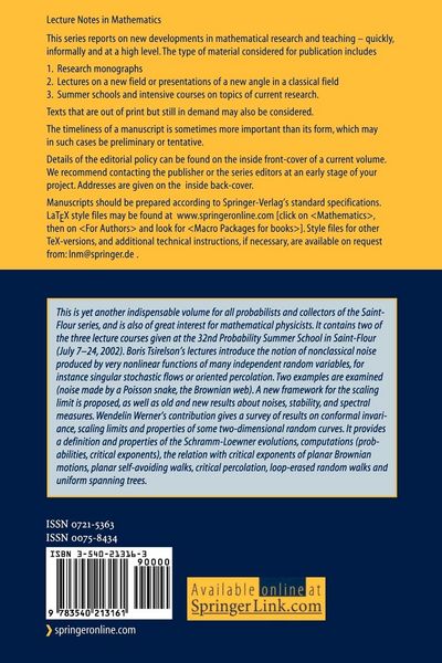 Produktbild: Lectures on Probability Theory and Statistics