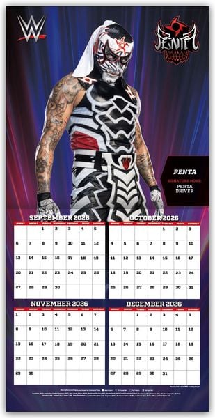 Produktbild: WWE Superstars &ndash; Wrestling Superstars 2027 &ndash; Wandkalender