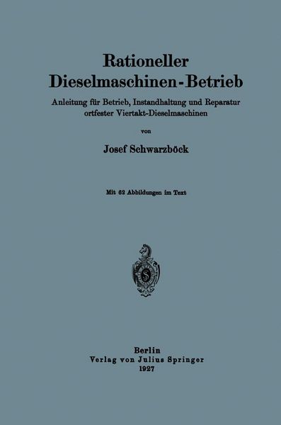 Produktbild: Rationeller Dieselmaschinen-Betrieb