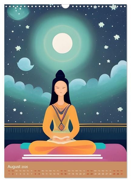 Produktbild: Meditation Unites (Wall Calendar 2026 DIN A3 portrait), CALVENDO 12 Month Wall Calendar