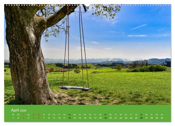 Produktbild: Romantisches Allg&auml;u (Wandkalender 2026 DIN A2 quer), CALVENDO Monatskalender