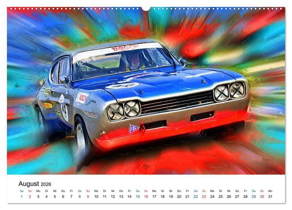 Produktbild: Tourenwagen von gestern (Wandkalender 2026 DIN A2 quer), CALVENDO Monatskalender