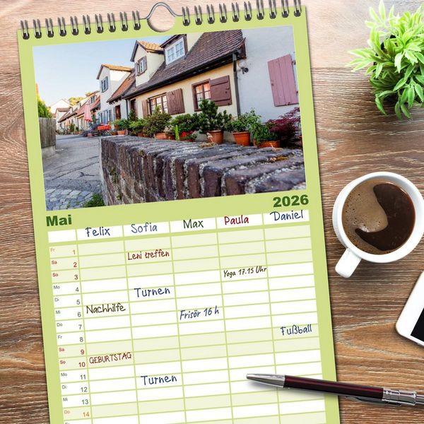 Produktbild: Familienplaner 2026 - Ulm einfach liebenswert mit 5 Spalten (Wandkalender, 21 x 45 cm) CALVENDO