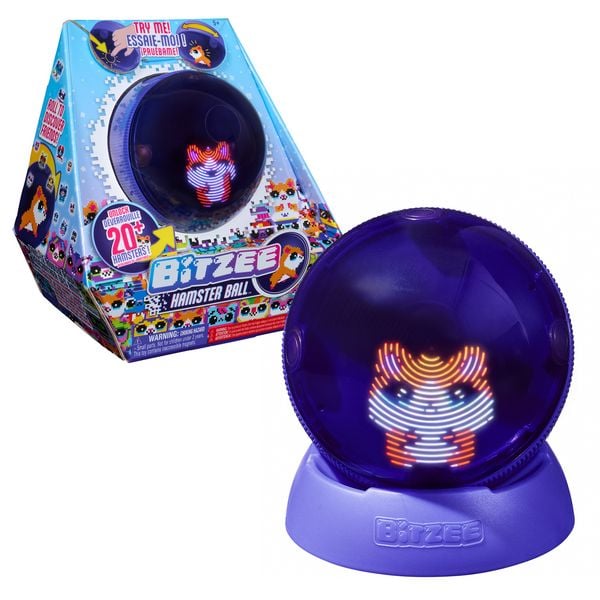 Bitzee Hamsterball - interaktives Spielzeug mit über 20 virtuellen Hamstern zum Rollen & Spielen, reagiert auf Berührung & Bewegung