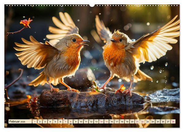 Produktbild: V&ouml;gel Alltag (Wandkalender 2026 DIN A2 quer), CALVENDO Monatskalender