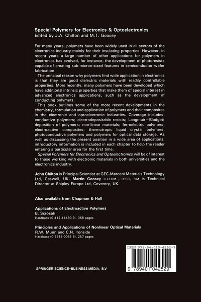 Produktbild: Special Polymers for Electronics and Optoelectronics