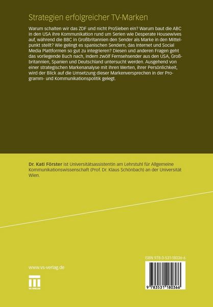 Produktbild: Strategien erfolgreicher TV-Marken
