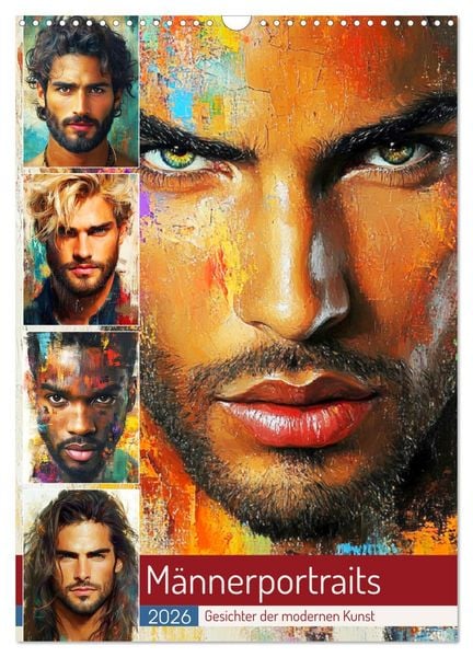Produktbild: M&auml;nnerportraits. Gesichter der modernen Kunst (Wandkalender 2026 DIN A3 hoch), CALVENDO Monatskalender