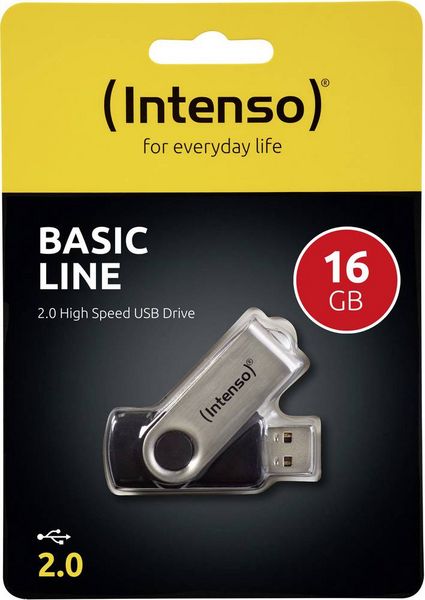 Produktbild: Intenso Basic Line USB-Stick 16 GB Schwarz 3503470 USB-A (USB 2.0)