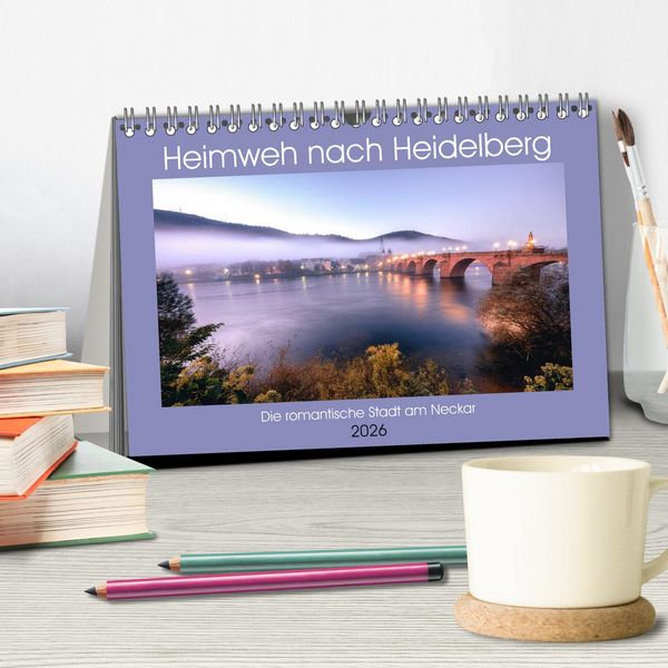 Produktbild: Heimweh nach Heidelberg - Die romantische Stadt am Neckar (Tischkalender 2026 DIN A5 quer), CALVENDO Monatskalender