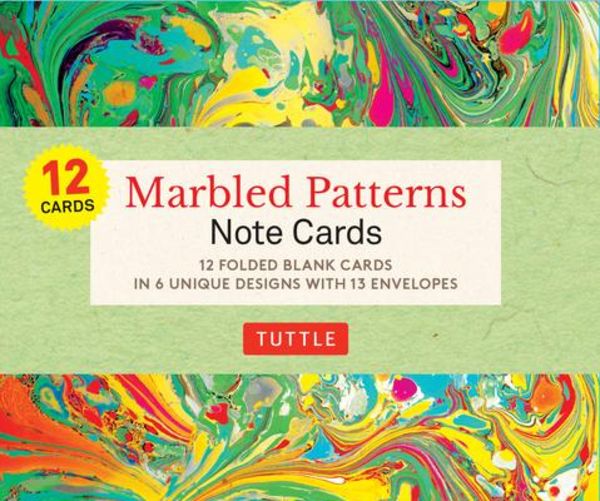 Marbled Patterns Note Cards - 12 Cards