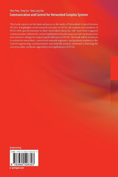 Produktbild: Communication and Control for Networked Complex Systems