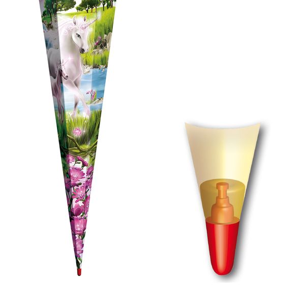 Produktbild: Motiv-Schult&uuml;te 85cm, Einhorn m. Fohlen
