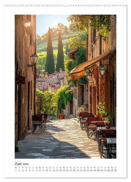 Produktbild: Unter der Sonne der Toskana (hochwertiger Premium Wandkalender 2026 DIN A2 hoch), Kunstdruck in Hochglanz