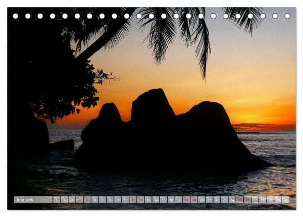 Produktbild: Seychelles, Holidays on Exotic Islands (Desk Calendar 2026 DIN A5 landscape), CALVENDO 12 Month DeskCalendar