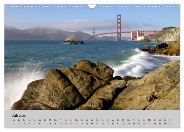 Produktbild: GOLDEN GATE BRIDGE Faszination San Francisco (Wandkalender 2026 DIN A3 quer), CALVENDO Monatskalender