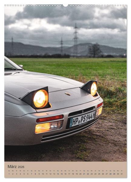 Produktbild: Porsche 944 - Fine Art (Wandkalender 2026 DIN A2 hoch), CALVENDO Monatskalender