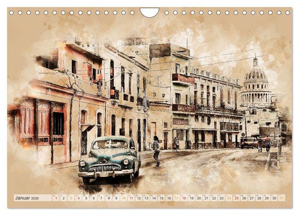 Produktbild: Cuba - Inselstaat in der Karibik (Wandkalender 2026 DIN A4 quer), CALVENDO Monatskalender