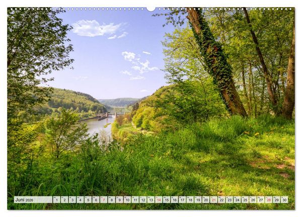 Produktbild: Romantisches Neckartal (hochwertiger Premium Wandkalender 2026 DIN A2 quer), Kunstdruck in Hochglanz