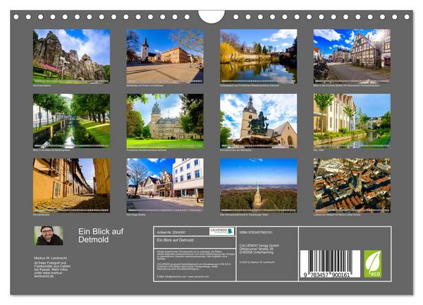 Produktbild: Ein Blick auf Detmold (Wandkalender 2026 DIN A4 quer), CALVENDO Monatskalender