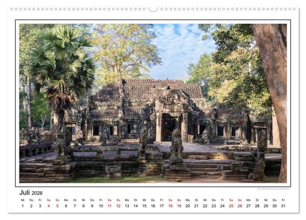 Produktbild: ANGKOR - IM REICH DER KHMER (Wandkalender 2026 DIN A2 quer), CALVENDO Monatskalender