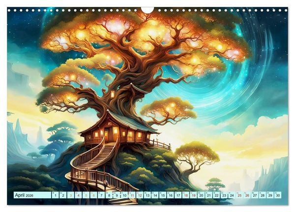 Produktbild: Ein Jahr im Baumhausparadies (Wandkalender 2026 DIN A3 quer), CALVENDO Monatskalender