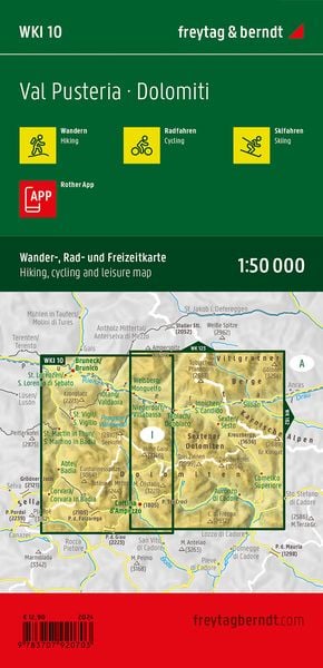 Produktbild: Freytag & berndt Wanderkarte WKI 10 Pustertal - Dolomiten 1:50.000