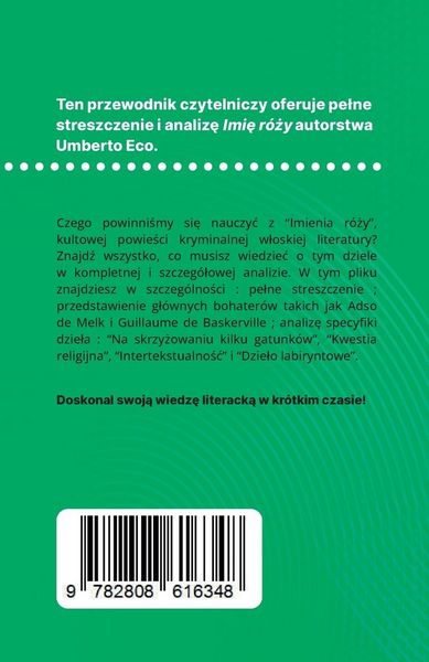 Produktbild: Imi&iquest; r&oacute;&iquest;y ksi&iquest;&iquest;ka Umberto Eco (Analiza ksi&iquest;&iquest;ki)