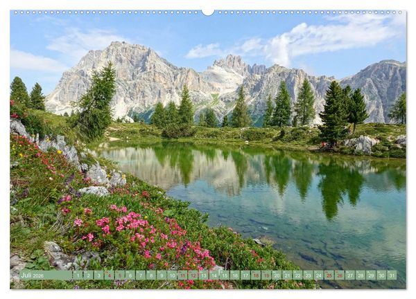 Produktbild: Bergseen zum Tr&auml;umen (hochwertiger Premium Wandkalender 2026 DIN A2 quer), Kunstdruck in Hochglanz