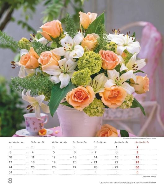 Produktbild: Der Duft der Rosen 2026 - Bildkalender 30x34 cm - Kalender mit wohl riechendem Duftlack - Duftkalender - Wandkalender - Blumenkalender
