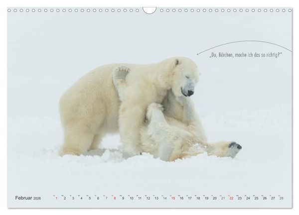 Produktbild: Emotionale Momente: Eisb&auml;ren - ganz menschlich gesehen. (Wandkalender 2026 DIN A3 quer), CALVENDO Monatskalender