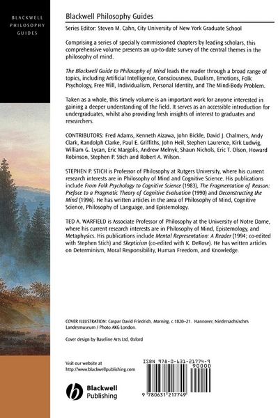 Produktbild: The Blackwell Guide to Philosophy of Mind