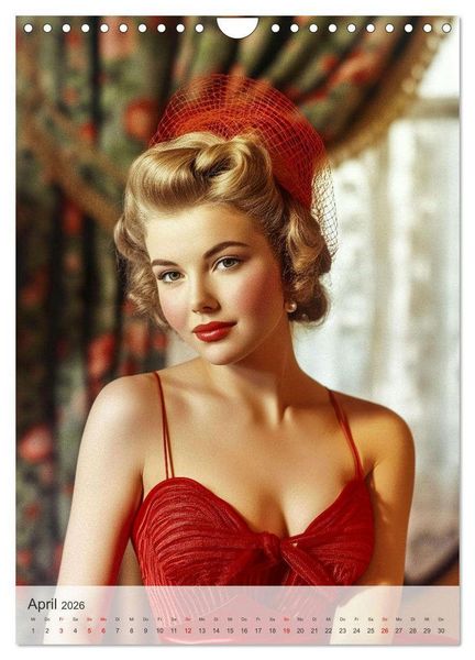 Produktbild: Retro PinUp Girls (Wandkalender 2026 DIN A4 hoch), CALVENDO Monatskalender
