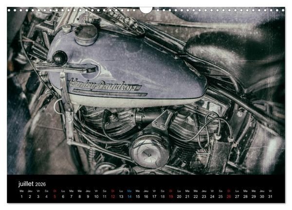Produktbild: MOTOS VINTAGE (Calendrier mural 2026 DIN A3 vertical), CALVENDO calendrier mensuel