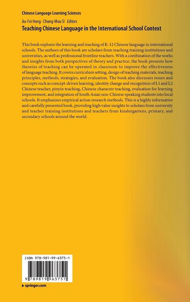 Produktbild: Teaching Chinese Language in the International School Context