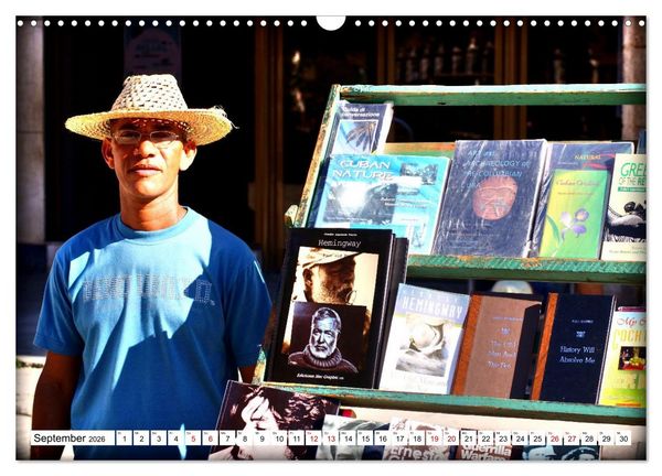 Produktbild: Leseland Kuba - Buchh&auml;ndler in Havanna (Wandkalender 2026 DIN A3 quer), CALVENDO Monatskalender